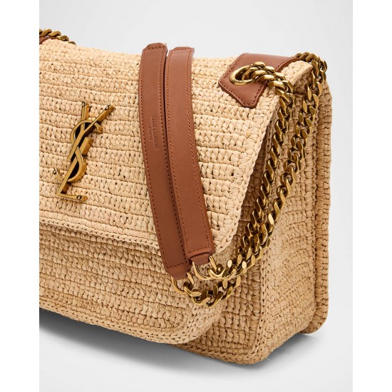 Saint Laurent Niki Medium YSL Shoulder Bag in Raffia Saint Laurent Niki Medium YSL Shoulder Bag in Raffia