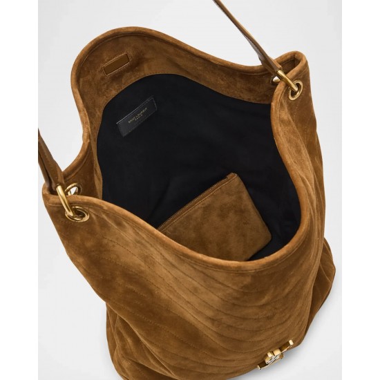 Saint Laurent Niki YSL Bucket Bag in Quilted Suede Saint Laurent Niki YSL Bucket Bag in Quilted Suede