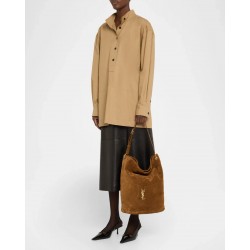 Saint Laurent Niki YSL Bucket Bag in Quilted Suede