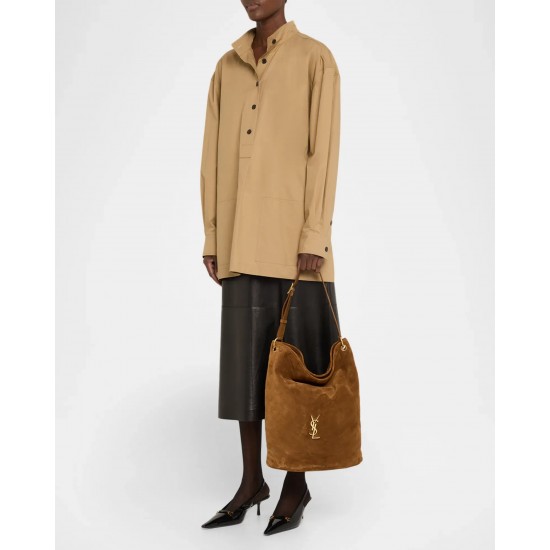 Saint Laurent Niki YSL Bucket Bag in Quilted Suede Saint Laurent Niki YSL Bucket Bag in Quilted Suede
