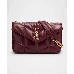 Saint Laurent Toy Puffer Shoulder Bag in Quilted Leather