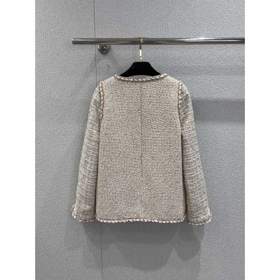 Chanel 26C Métiers d’Art Tweed Jacket | V-Neck Gold Thread Tweed Blazer