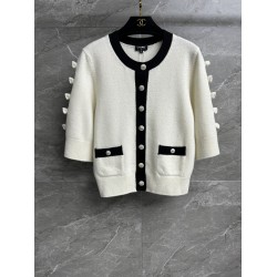 Chanel 26K Métiers d’Art Cashmere Knit Cardigan | Bow Sleeve Short-Sleeve Cardigan