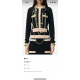 Chanel 26K Métiers d’Art Cashmere Black Knit Cardigan | Layered Look Bow Button Cardigan