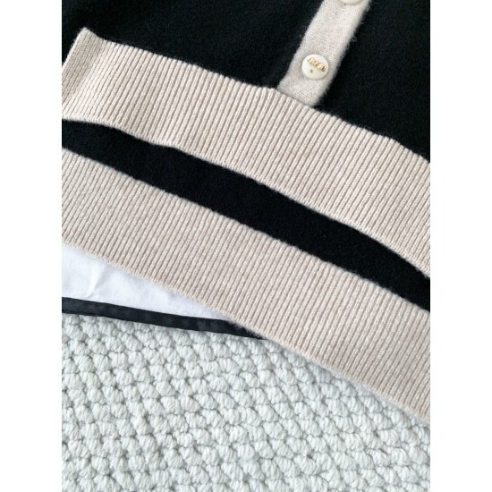 Chanel 26K Métiers d’Art Cashmere Black Knit Cardigan | Layered Look Bow Button Cardigan
