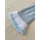 Chanel 2025 Striped Fringe Bell Sleeve Cardigan  Blue Knit Sweater
