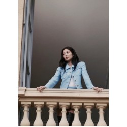 Chanel 25B Métiers d’Art Light Blue Wool Coat | Silk Lining Jacket