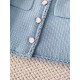 Chanel 25B Métiers d’Art Light Blue Wool Coat | Silk Lining Jacket