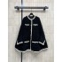 Chanel 25K Métiers d’Art Black Velvet Cape Jacket | Gold Trim Statement Coat