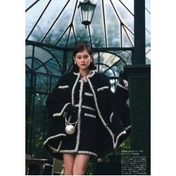 Chanel 25K Métiers d’Art Black Velvet Cape Jacket | Gold Trim Statement Coat
