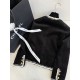 Chanel 25K Métiers d’Art Corduroy Jacket | Black Striped Jacket with Tweed Trim