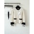 Chanel 25N Ski Collection Cashmere Blend Cardigan | White Knit with Gold Buttons
