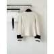 Chanel 25N Ski Collection Cashmere Blend Cardigan | White Knit with Gold Buttons