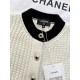 Chanel 25N Ski Collection Cashmere Blend Cardigan | White Knit with Gold Buttons