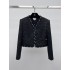 Chanel 25S Pearl Trim Tweed Jacket  Classic Tailored Short Jacket