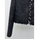 Chanel 25S Pearl Trim Tweed Jacket  Classic Tailored Short Jacket