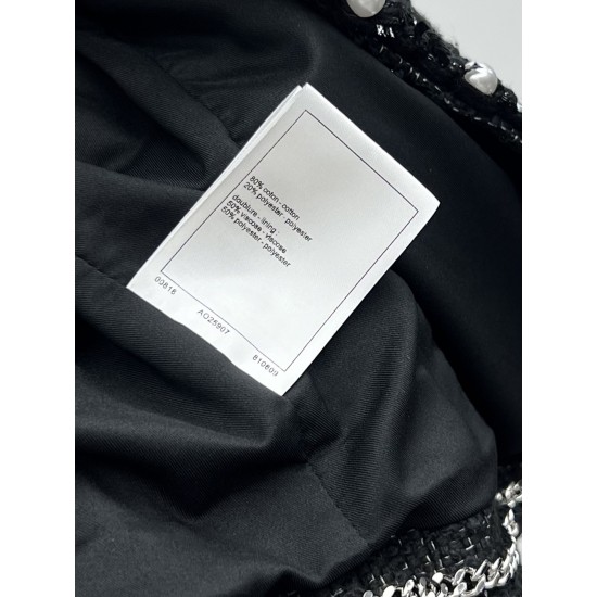Chanel 25S Pearl Trim Tweed Jacket  Classic Tailored Short Jacket