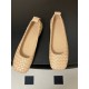 BV Charlotte Woven Ballet Flats - Retro Old Money Shoes- Beige