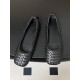 BV Charlotte Woven Ballet Flats - Retro Old Money Shoes- Black