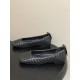 BV Charlotte Woven Ballet Flats - Retro Old Money Shoes- Black