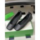 BV Charlotte Woven Ballet Flats - Retro Old Money Shoes- Black