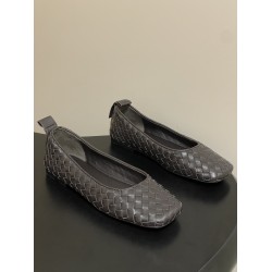 BV Charlotte Woven Ballet Flats - Retro Old Money Shoes- Brown