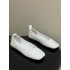 BV Charlotte Woven Ballet Flats - Retro Old Money Shoes- White