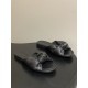 BV Cherry Knotted Leather Mules - Flat / 5cm / 9cm Heels - Black