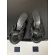BV Cherry Knotted Leather Mules - Flat / 5cm / 9cm Heels - Black