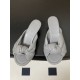 BV Cherry Knotted Leather Mules - Flat / 5cm / 9cm Heels - Grey