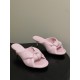 BV Cherry Knotted Leather Mules - Flat / 5cm / 9cm Heels - Pink