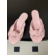 BV Cherry Knotted Leather Mules - Flat / 5cm / 9cm Heels - Pink