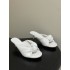 BV Cherry Knotted Leather Mules - Flat / 5cm / 9cm Heels - White