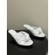 BV Cherry Knotted Leather Mules - Flat / 5cm / 9cm Heels - White