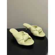BV Cherry Knotted Leather Mules - Flat / 5cm / 9cm Heels - Yellow