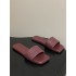 BV Palazzo Woven Leather Slides - Burgundy