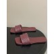 BV Palazzo Woven Leather Slides - Burgundy