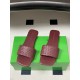 BV Palazzo Woven Leather Slides - Burgundy