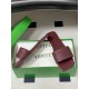 BV Palazzo Woven Leather Slides - Burgundy