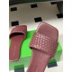 BV Palazzo Woven Leather Slides - Burgundy