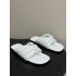 BV Salsa Puffy Woven Leather Thong Sandals- White