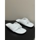 BV Salsa Puffy Woven Leather Thong Sandals- White
