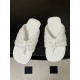 BV Salsa Puffy Woven Leather Thong Sandals- White