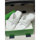 BV Salsa Puffy Woven Leather Thong Sandals- White
