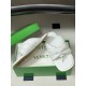 BV Salsa Puffy Woven Leather Thong Sandals- White