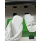 BV Salsa Puffy Woven Leather Thong Sandals- White
