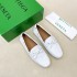 BV Men's intrecciato Loafers - Premium Calfskin Driving Shoes - White