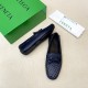 BV Men's intrecciato Loafers - Premium Calfskin Driving Shoes- Light Blue