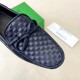 BV Men's intrecciato Loafers - Premium Calfskin Driving Shoes- Light Blue