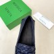 BV Men's intrecciato Loafers - Premium Calfskin Driving Shoes- Light Blue
